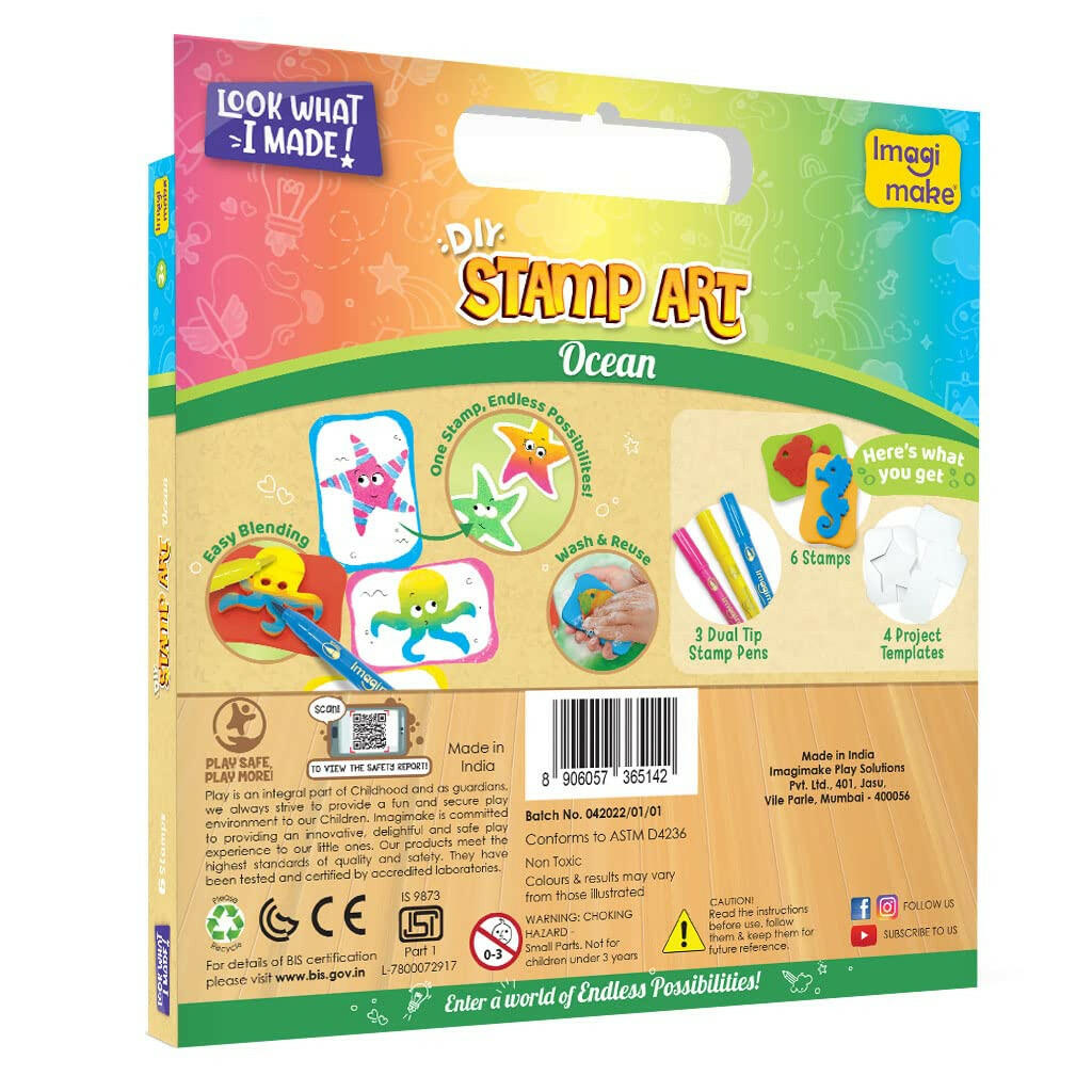 Imagimake Stamp Art Ocean Theme  Go Science DIY | STAMP ART ACTIVITY KIT | AGE 3+ | OCEAN THEME.