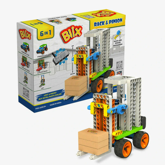 Blix Rack and Pinion Go Science Build 6 incredible models - Robotic Concepts.