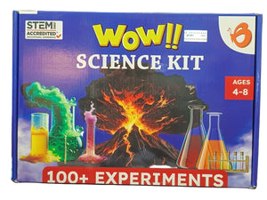 Science kit box with images of experiments and text on a blue background. Butterfly_WOW_Science_Kt_at_Go_Science