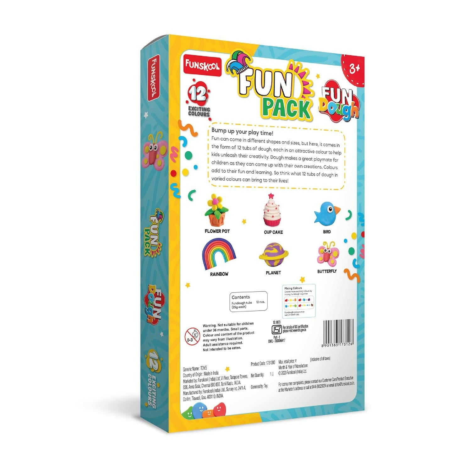 FUNSKOOL (INDIA) LTD Fun Pack - 12 Tubs Dough Go Science Goods.