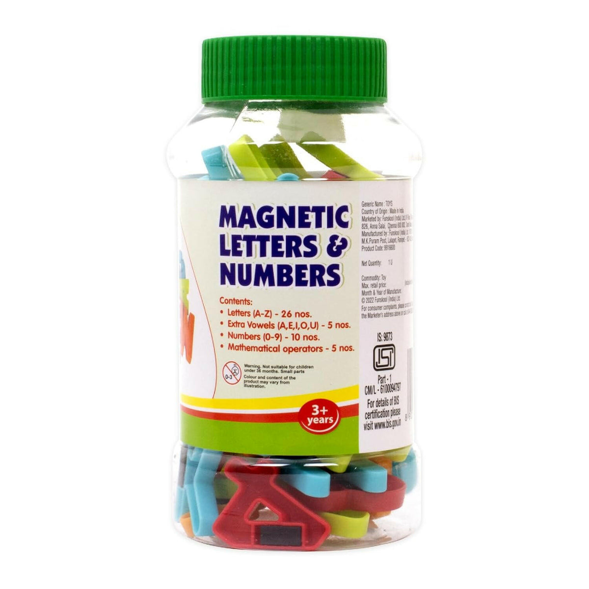 FUNSKOOL (INDIA) LTD Magnetic Letters and Numbers Go Science Learn Letters & Numbers | Early Learning 3 Yrs +.
