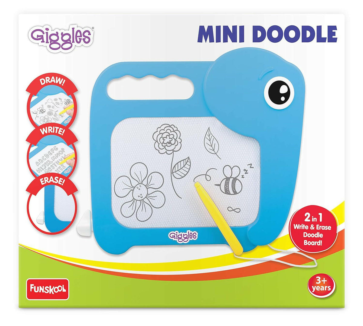 FUNSKOOL (INDIA) LTD Mini Doodle Go Science 2 in 1 write & erase doodle board | 3 Yrs +| Magnetic Drawing Board.
