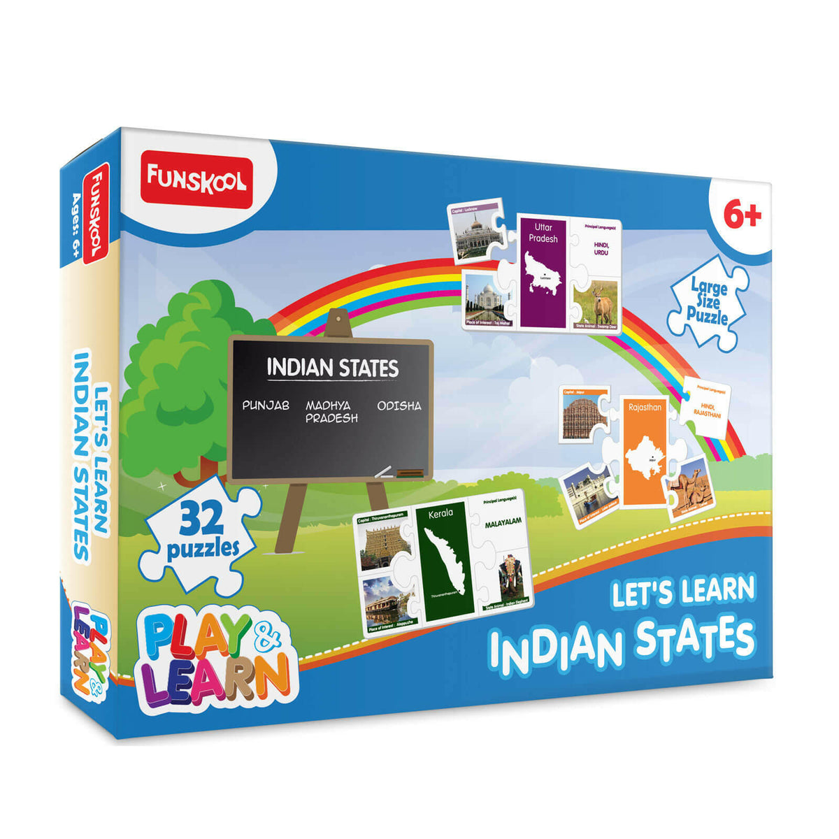 FUNSKOOL (INDIA) LTD Let's Learn Indian States Puzzle Go Science Goods.