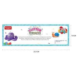 FUNSKOOL (INDIA) LTD Fundough - Glitter Value Pack Go Science Goods.