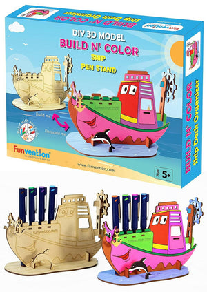 Funvention 3D Coloring Model - Ship Funvention Go Science Goods.