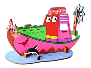 Funvention 3D Coloring Model - Ship Funvention Go Science Goods.