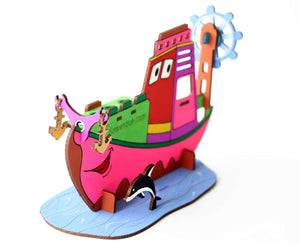 Funvention 3D Coloring Model - Ship Funvention Go Science Goods.