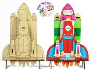 Funvention 3D Coloring Model - Space Shuttle Funvention Go Science Goods.