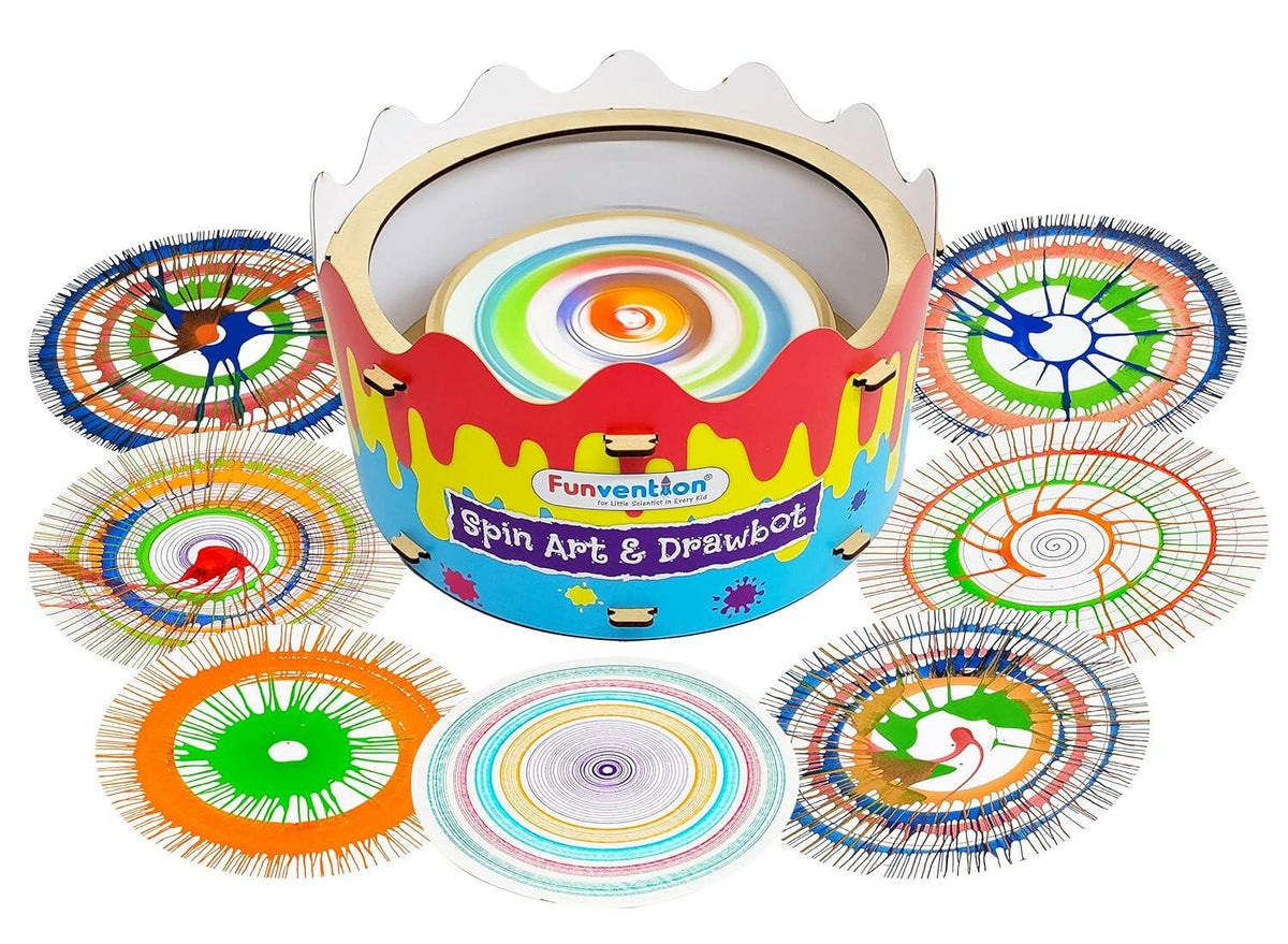 Funvention Spin Art Machine & Drawbot Go Science .
