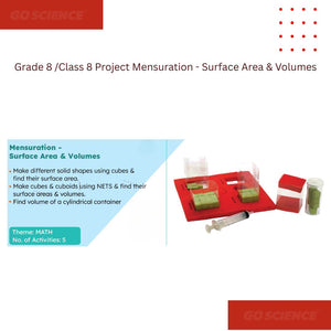 Project educational kit for Grade 8/Middle School Math on surface area and volumes. Grade_8_Math_School_project_Mensuration_Surface_Area___Volumes_project_image_2_goscience