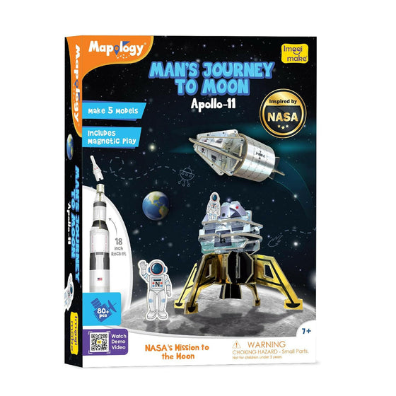 Imagimake Man's Journey To Moon Apollo - 11 - Mapology Go Science Goods.