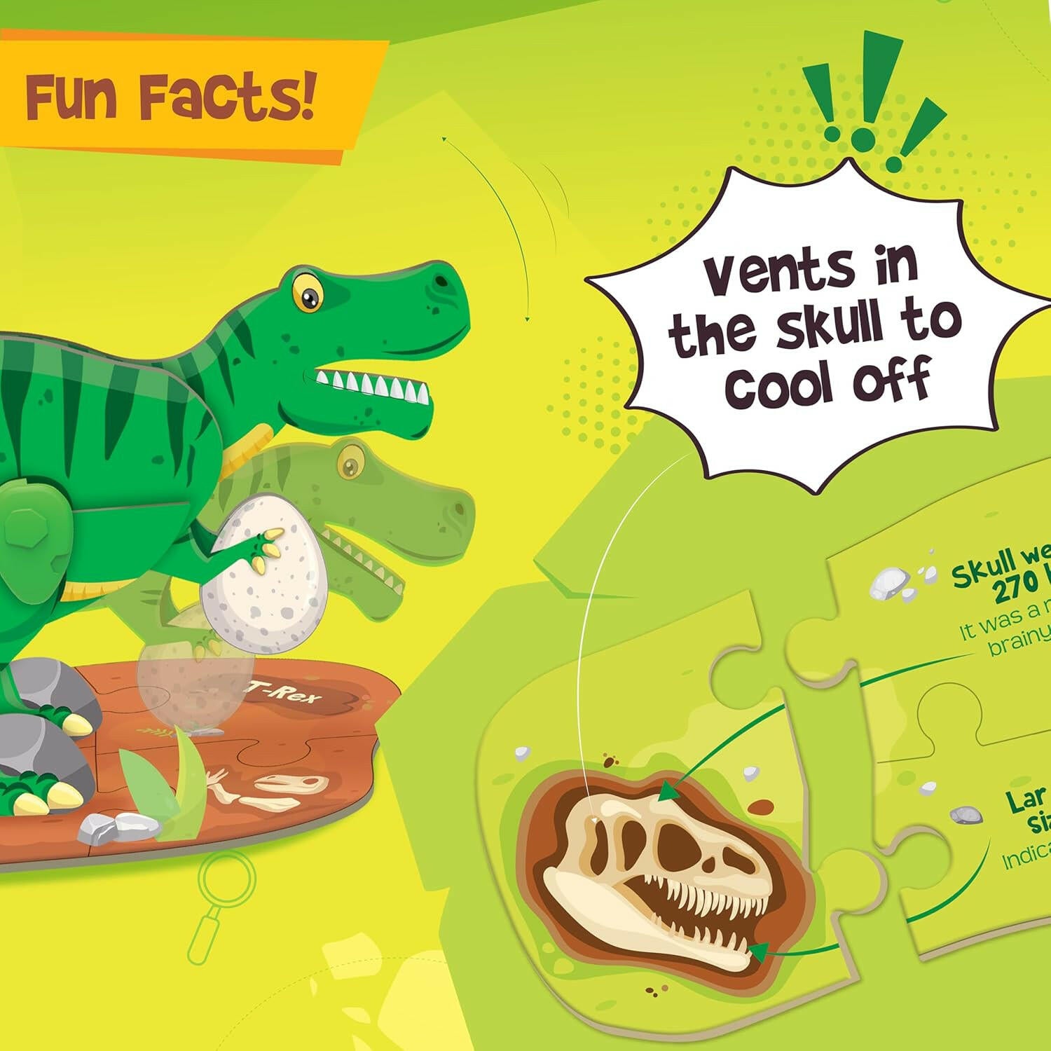 Imagimake Dinos & Egg - Green (Glow in the Dark)  Go Science 5 Yrs +.