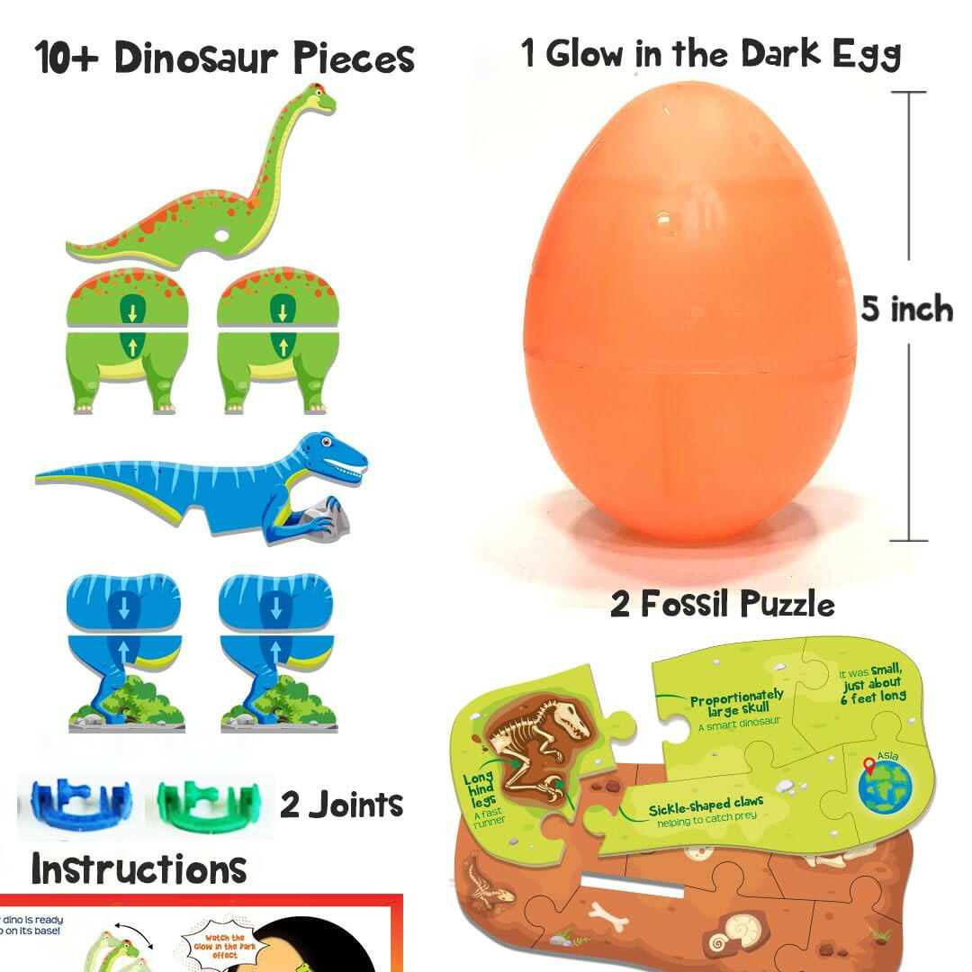 Imagimake Dino & Egg Orange (Glow in The Dark)  Go Science 5 Yrs +.