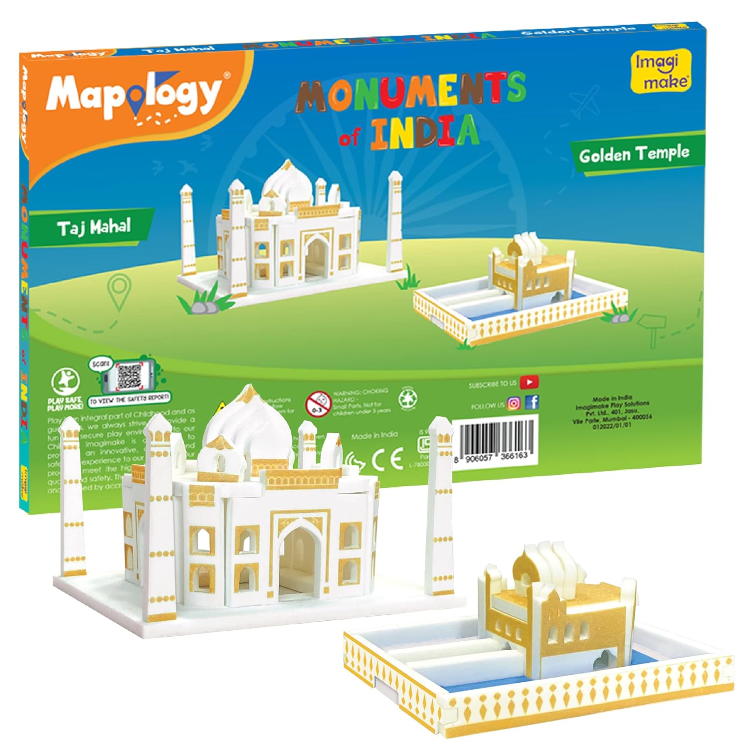 Imagimake Mapology Monuments Of India Taj Mahal And Golden Temple Go Science Image 1