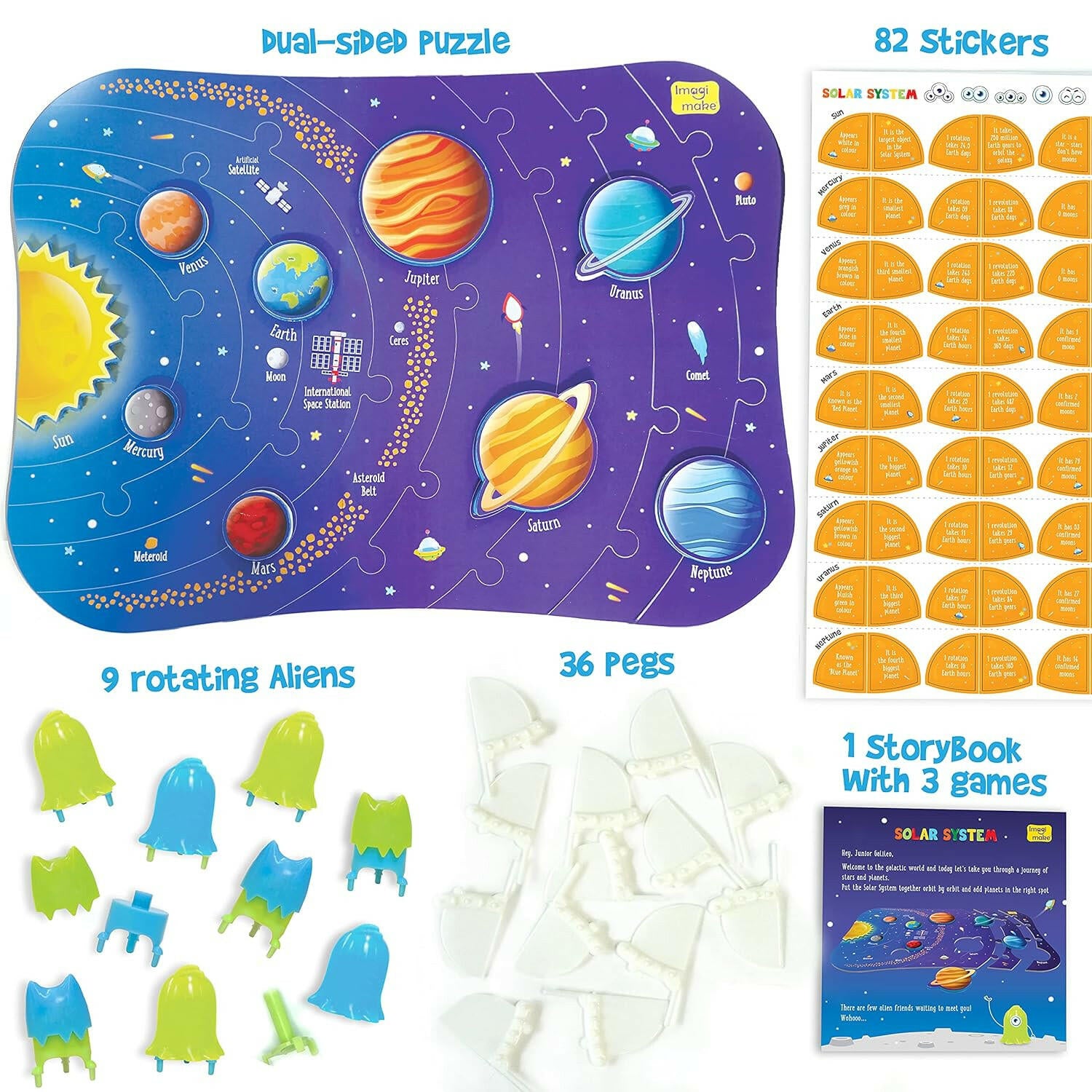 Imagimake Solar System Mapology  Go Science DIY | SOLAR SYSTEM ACTIVITY KIT | AGE 4+.