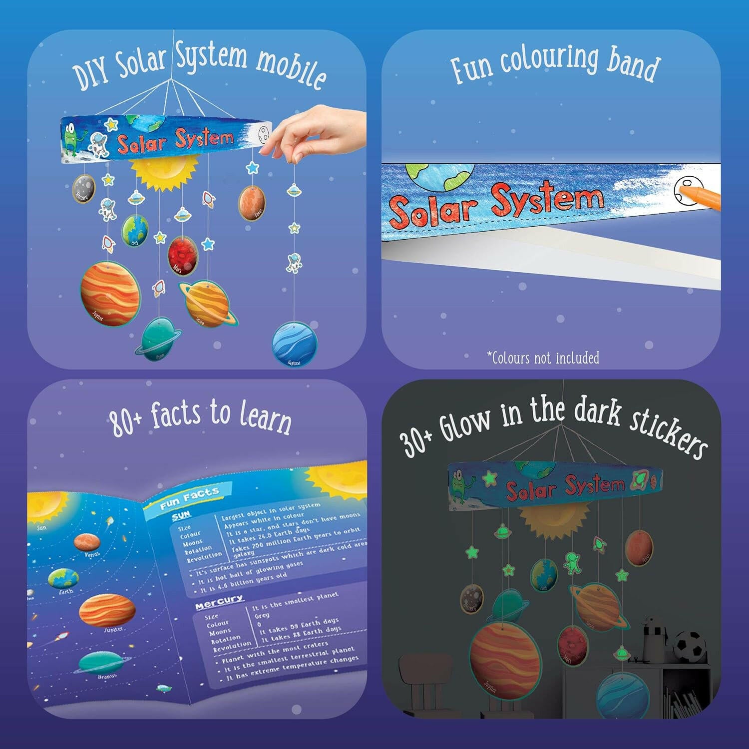 Imagimake Solar System Mobile Mapology  Go Science DIY | SOLAR SYSTEM ACTIVITY KIT | AGE 5+.