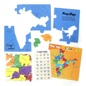 Imagimake States Of India Mapology Go Science DIY | MAP ACTIVITY KIT | AGE 4+ | INDIAN STATES.