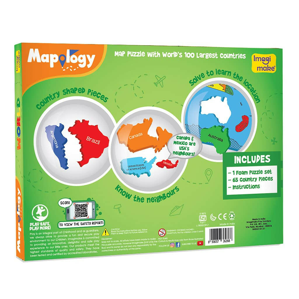 Imagimake Mapology World - World Map Puzzle  Go Science Goods.