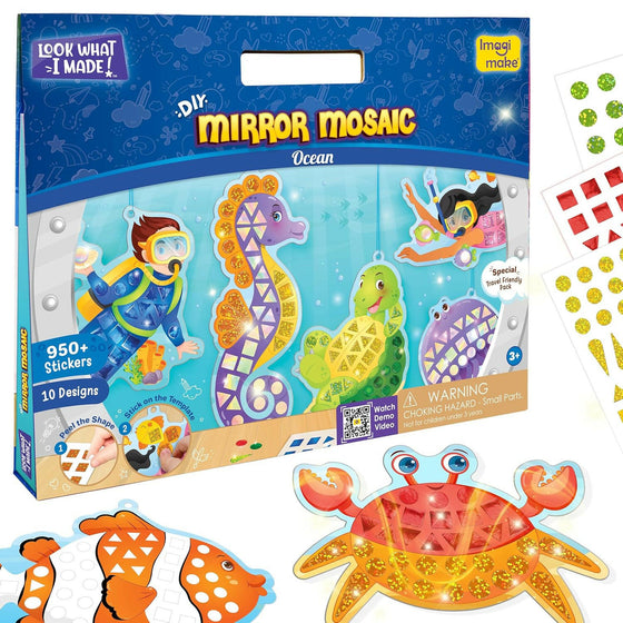 Imagimake Mirror Mosaic Ocean Go Science DIY | Arts & CRAFT | AGE 3+ | Mirror Mosaic Craft | Ocean Theme.