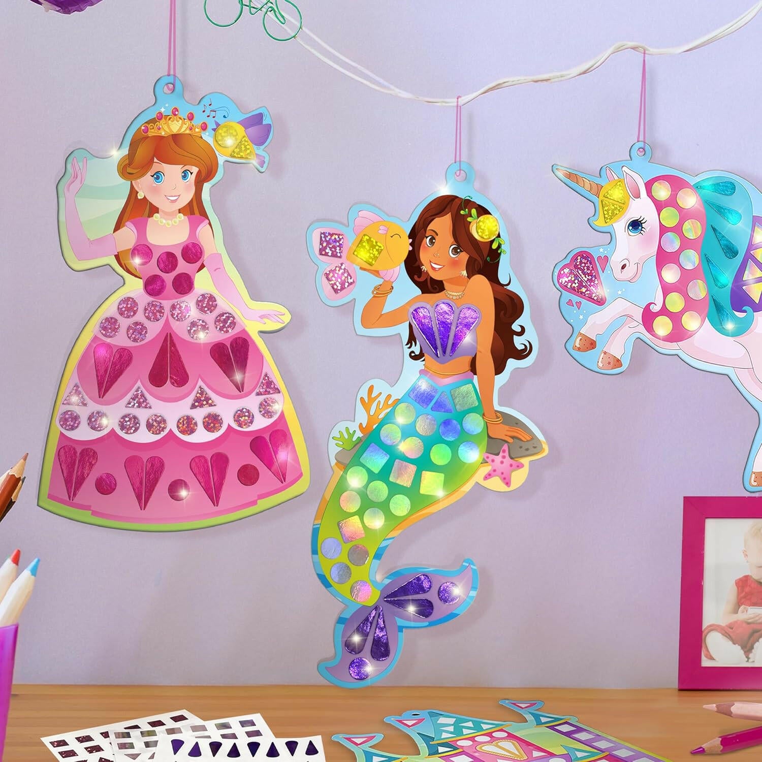 Imagimake Mirror Mosaic Princess & Unicorn  Go Science DIY | Arts & CRAFT | AGE 3+ | Mirror Mosaic Craft | Princess & Unicorn Theme.