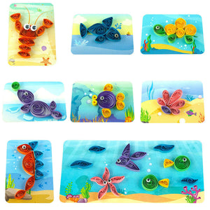 Imagimake Spyrosity Ocean Theme Craft Kit Go Science DIY | CRAFT KIT | Quilling | AGE 5+ | OCEAN THEME.