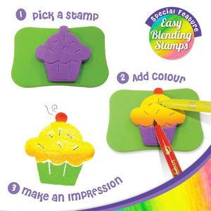 Imagimake Stamp Art Food Theme Go Science DIY | STAMP ART ACTIVITY KIT | AGE 3+ | FOOD THEME.