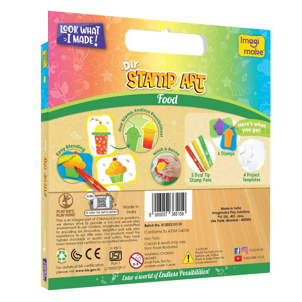 Imagimake Stamp Art Food Theme  Go Science DIY | STAMP ART ACTIVITY KIT | AGE 3+ | FOOD THEME.