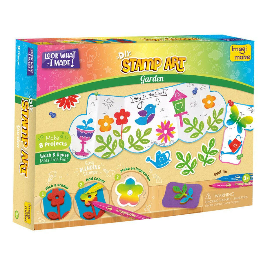 Imagimake Stamp Art Garden Theme  Go Science DIY | STAMP ART ACTIVITY KIT | AGE 3+ | GARDEN THEME.