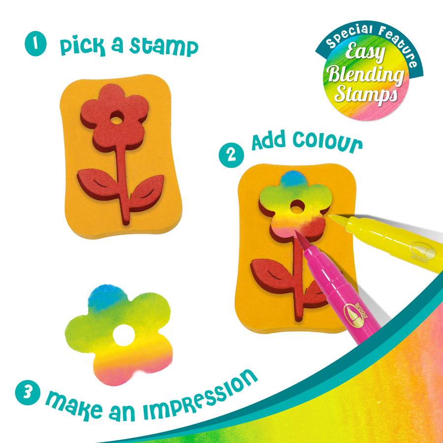 Imagimake Stamp Art Garden Theme  Go Science DIY | STAMP ART ACTIVITY KIT | AGE 3+ | GARDEN THEME.