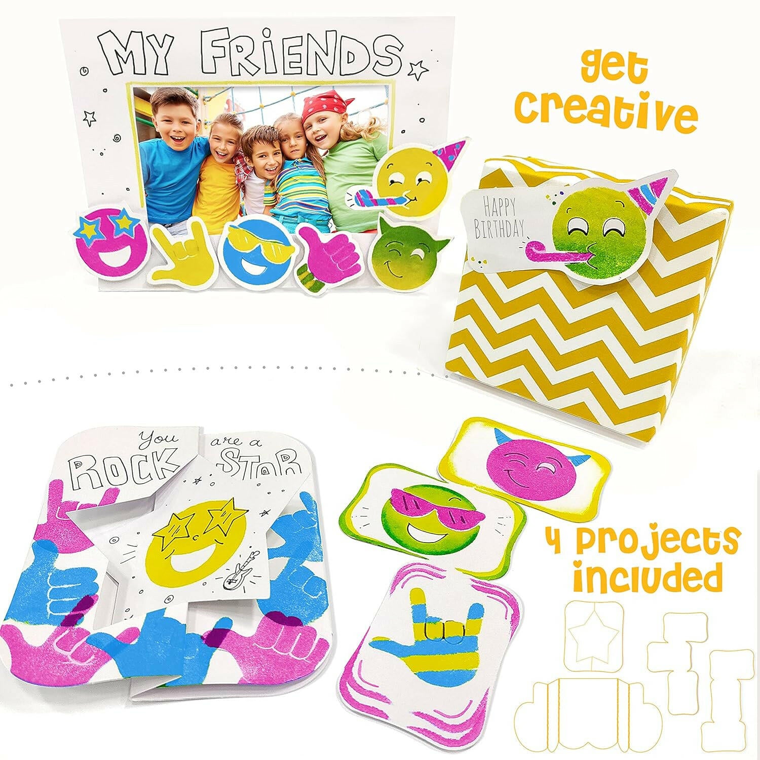 Imagimake Stamp Art Smiley Themed  Go Science DIY | STAMP ART ACTIVITY KIT | AGE 3+ | SMILEY THEME.