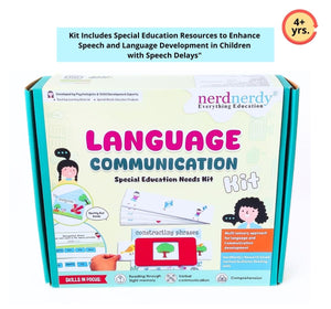 Language communication kit for children with speech delays by nerd nerdy on a white background. Nerd Nerdly Language Communication Special Education Needs Kit available at go science_image 2