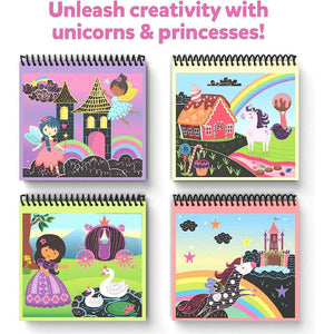 Skillmatics Magical Scratch Art Book: Unicorns & Princesses Go Science .