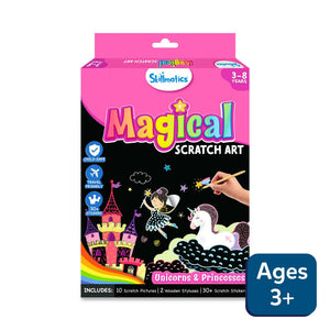 Skillmatics Magical Scratch Art Book: Unicorns & Princesses Go Science .