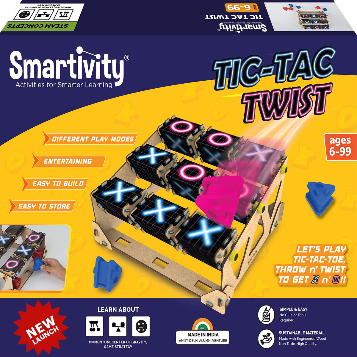 Smartivity Tic Tac Twist STEM DIY Fun Game for Kids at Go Science product image 1