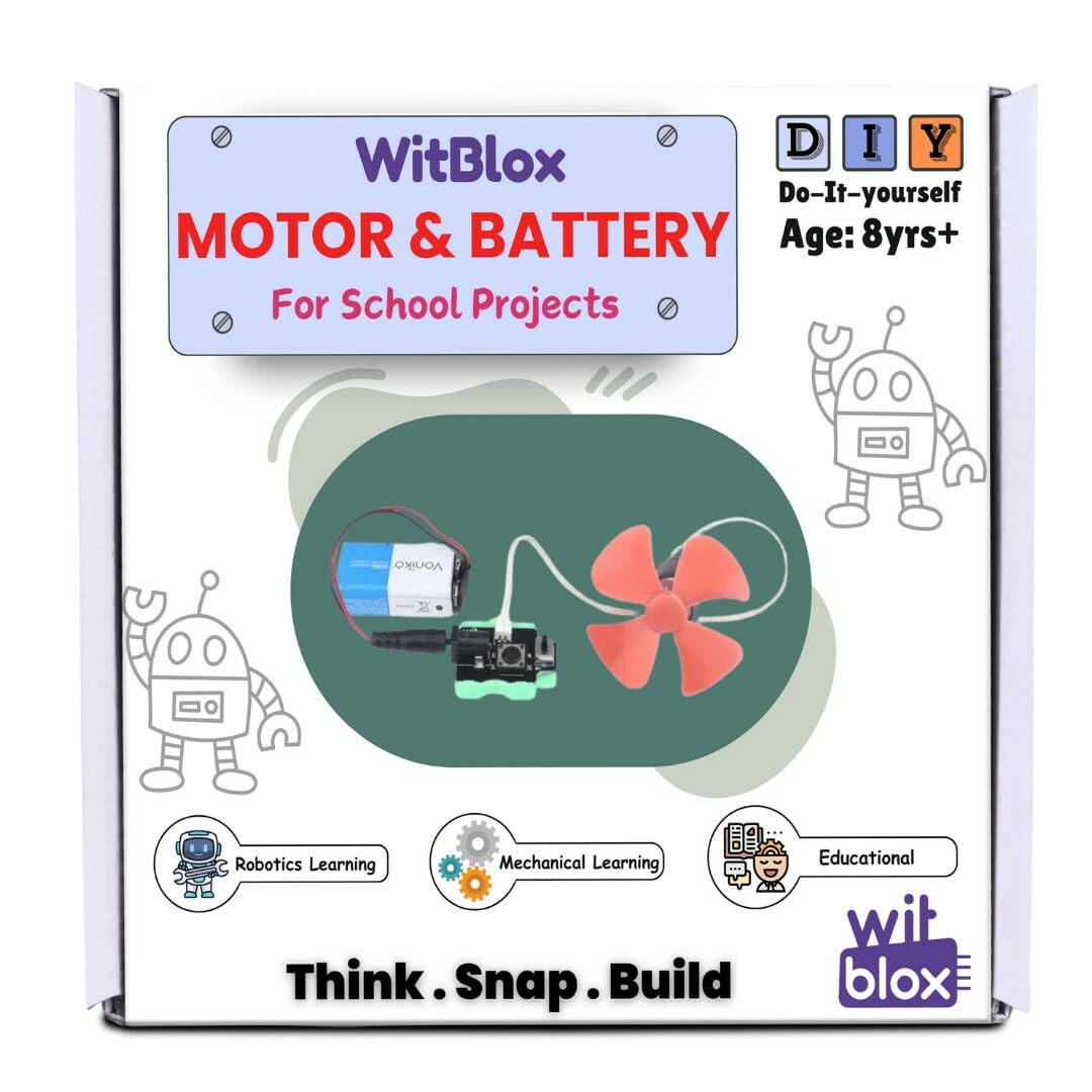 Witblox Motor & Battery for school projects STEM Kit WitBlox Go Science Goods.
