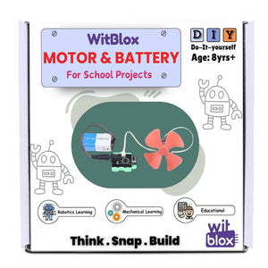 Witblox Motor & Battery for school projects STEM Kit WitBlox Go Science Goods.