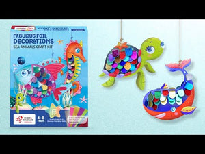 Chalk and Chuckles Fabulous Foil Decorations Sea Animals Craft Kit Go Science .