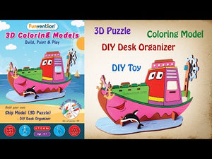 Funvention 3D Coloring Model - Ship Funvention Go Science Goods.