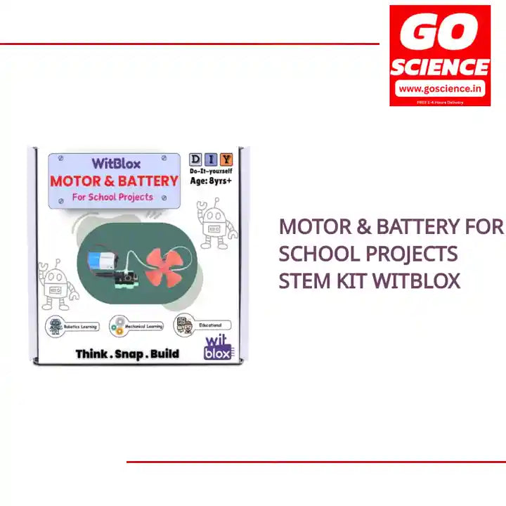 Motor & Battery for school projects STEM Kit WitBlox by@Outfy