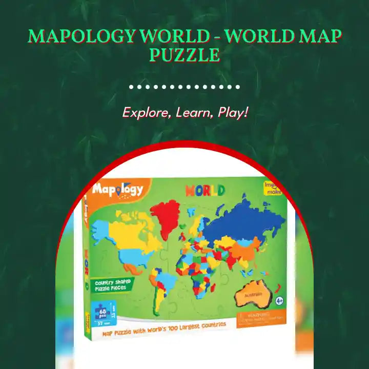 Mapology World - World Map Puzzle by@Outfy
