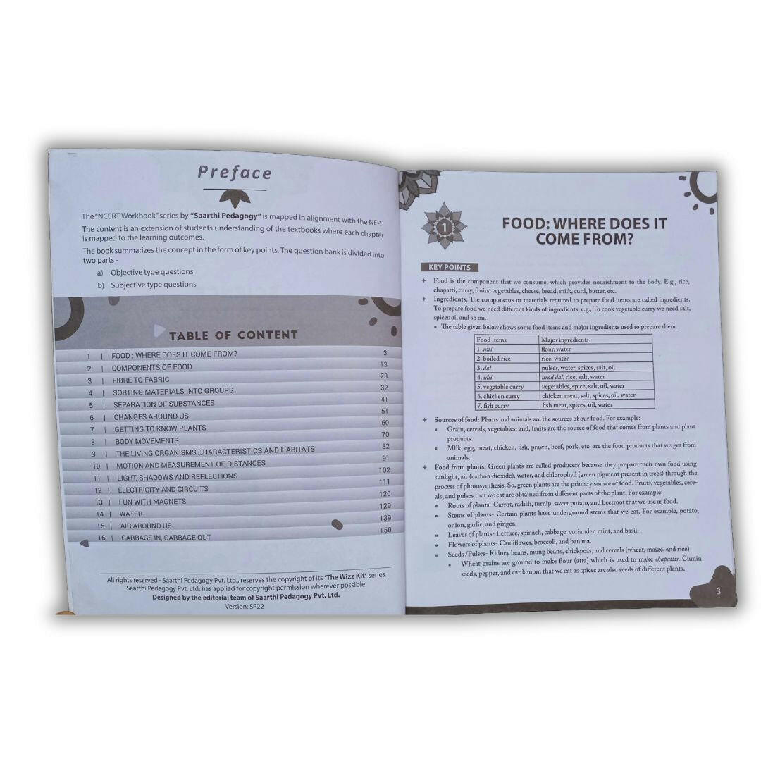 Saarthi Pedagogy Grade 6 Science NCERT Workbook  Go Science Goods.