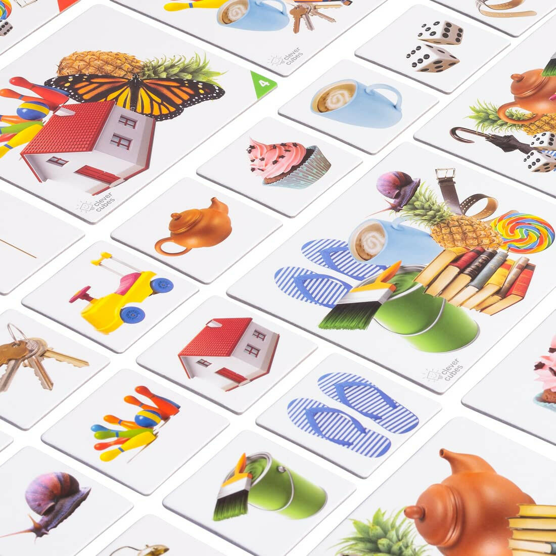 Clever Cubes Clutter Cards  Go Science Early Learning | Observe | Memorize | Recollect.