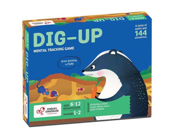 Chalk and Chuckles Dig Up Mental Tracking Game  Go Science Goods.
