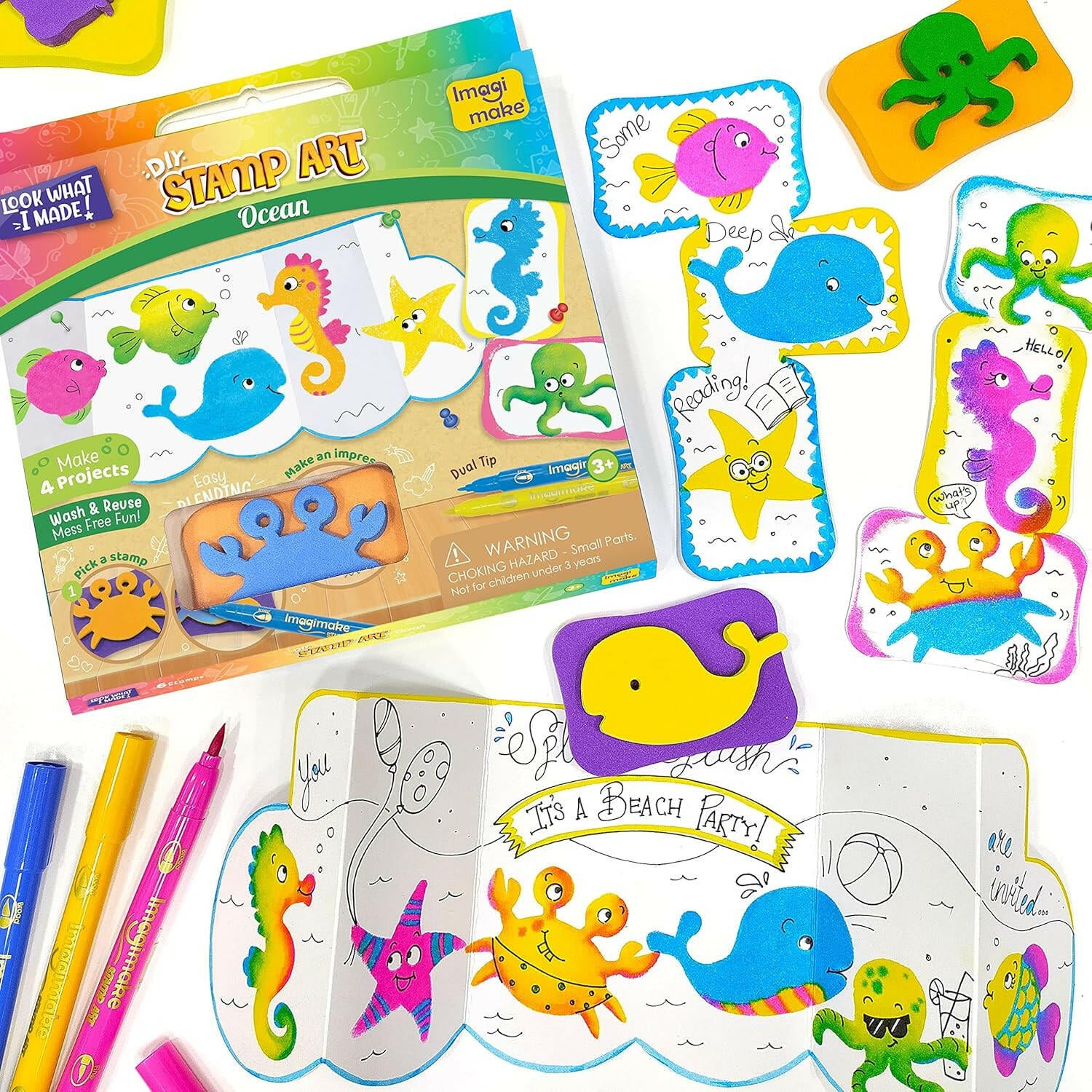 Imagimake Stamp Art Ocean Theme  Go Science DIY | STAMP ART ACTIVITY KIT | AGE 3+ | OCEAN THEME.