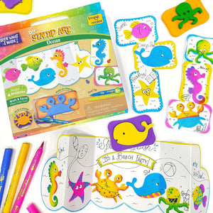 Imagimake Stamp Art Ocean Theme  Go Science DIY | STAMP ART ACTIVITY KIT | AGE 3+ | OCEAN THEME.