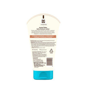 Aveeno Baby Daily Moisture Lotion bottle with label on a white background. Aveeno Baby Daily Moisture Lotion 100g at go littles product image 2