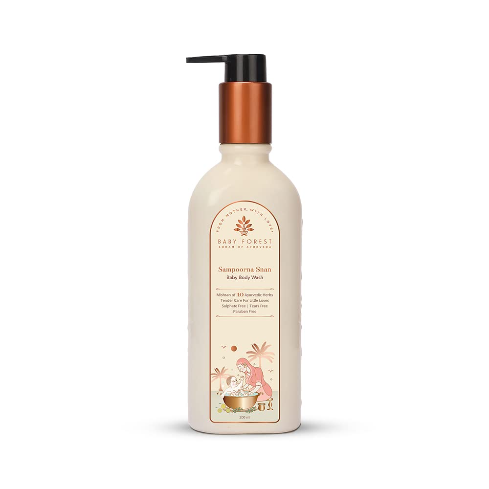 Baby Forest Baby body wash bottle with pump on a white background