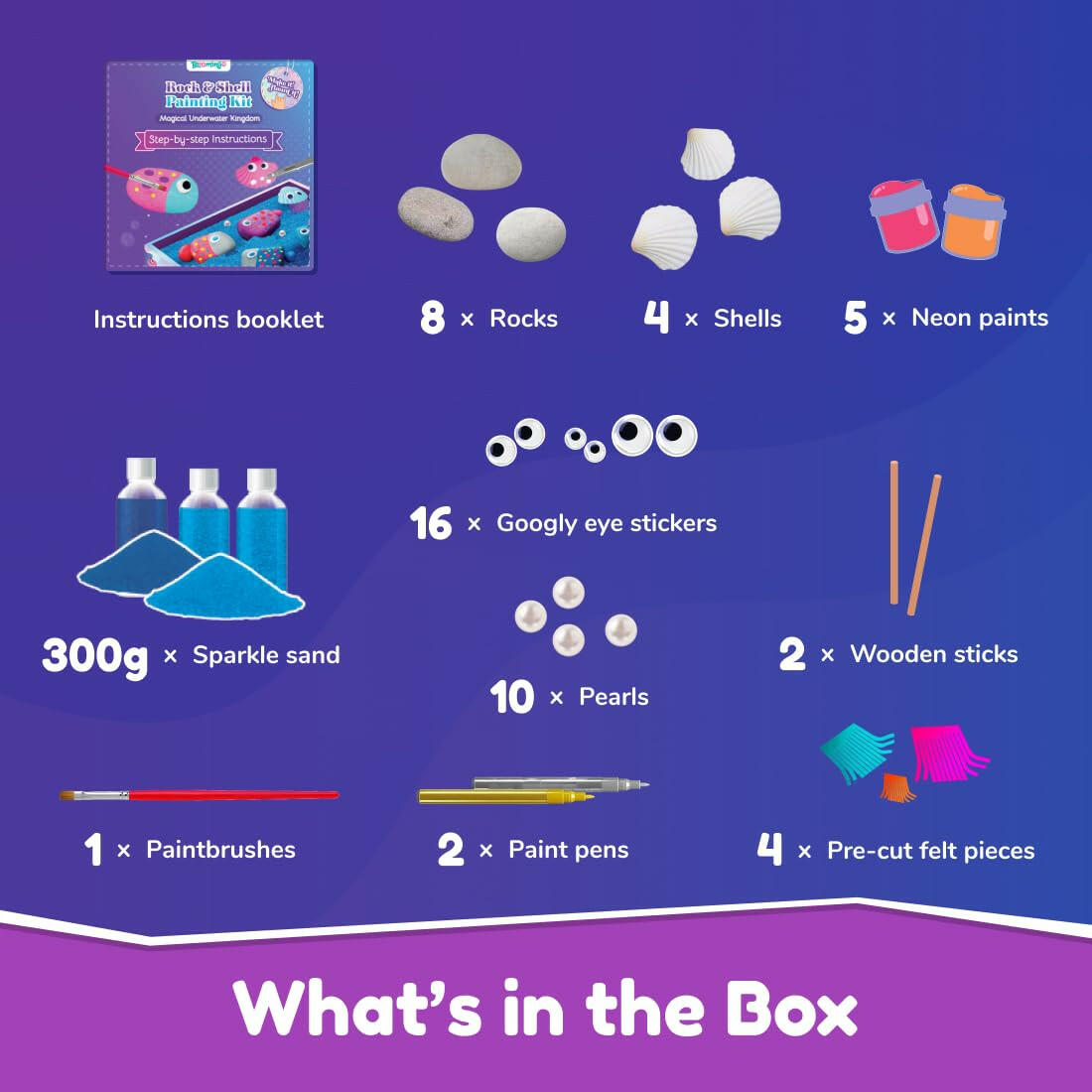 Play Shifu Rock & Shell Painting Kit Magical Underwater Kingdom  Go Science .