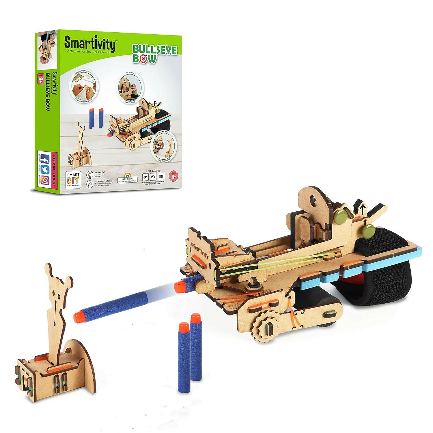 Smartivity Bulls Eye Bow  Go Science Aerodynamics & other Physics Concepts.