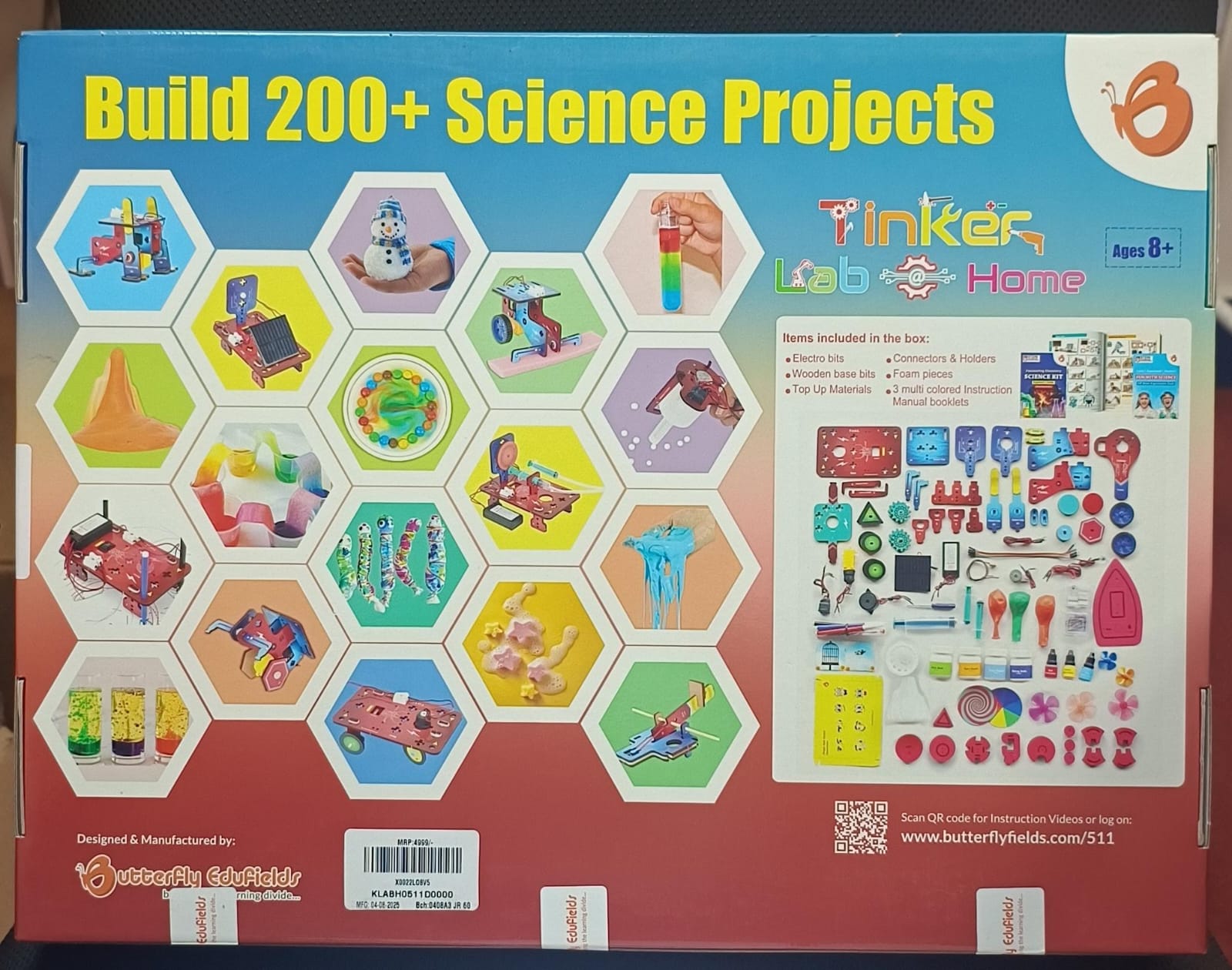 Tinker Lab At Home - 200-in-1 Mega Science Kit DIY STEM Projects | Butterfly EduFields